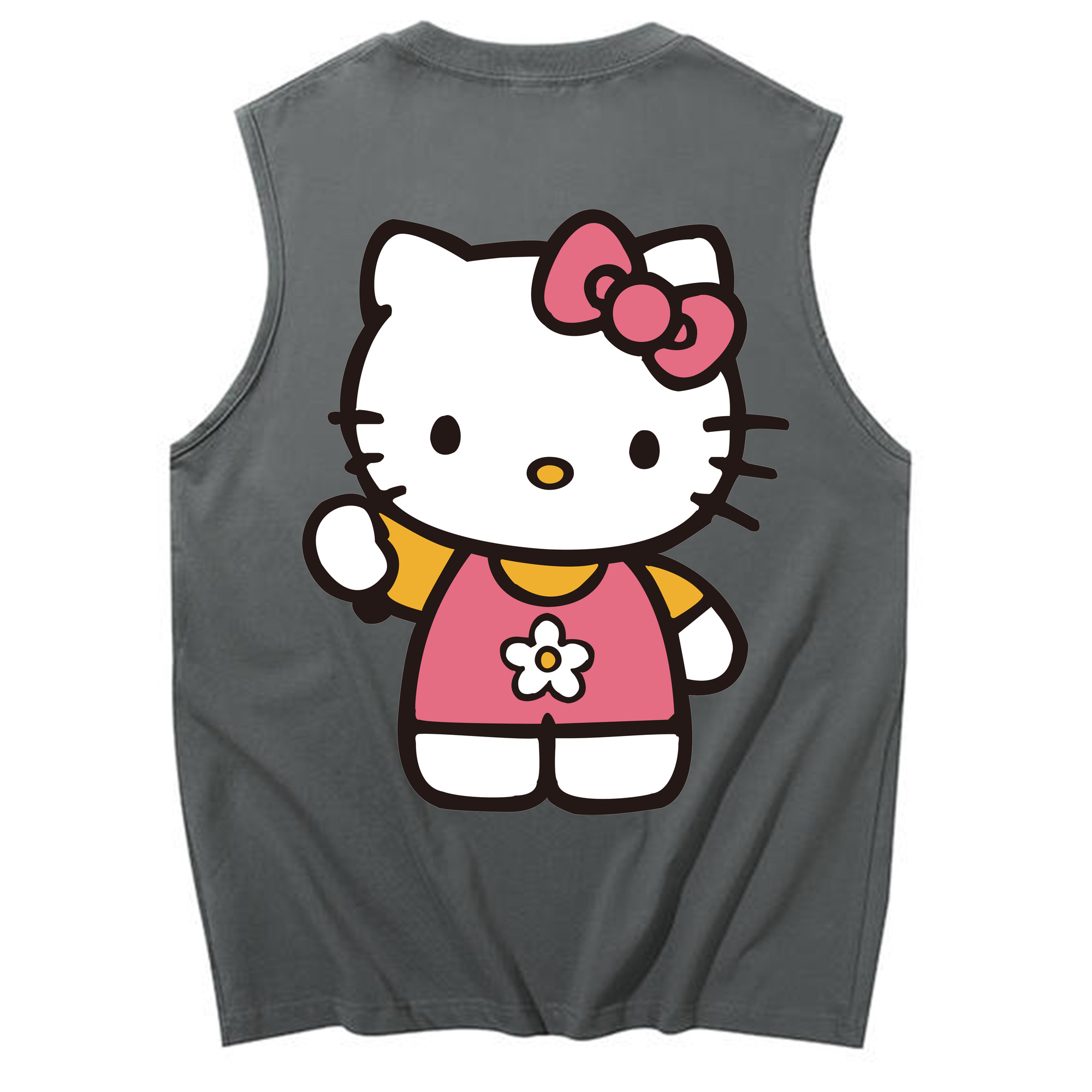 （画像用） Hello Kitty ハローキティ コットン100％タンクトップ（背面プリント）
